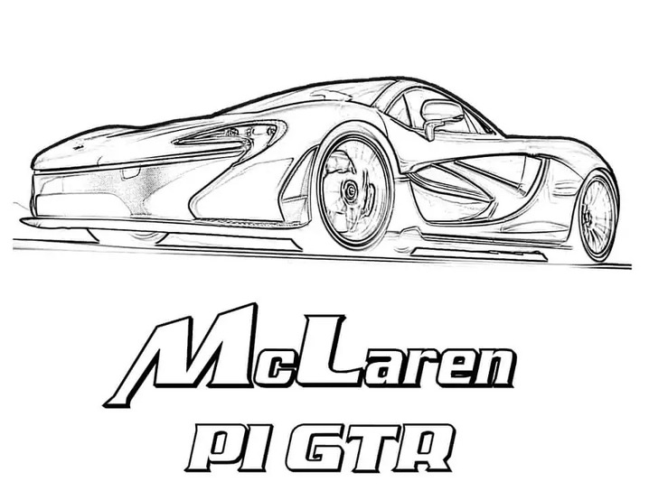 Kolorowanka Narysuj McLaren P1 GTR