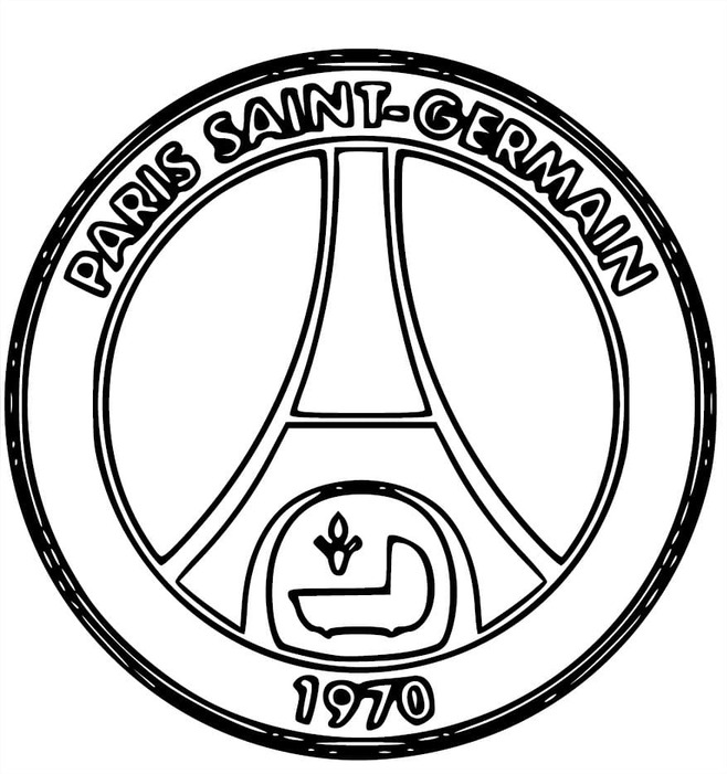 Kolorowanka Narysuj Paris Saint Germain za darmo