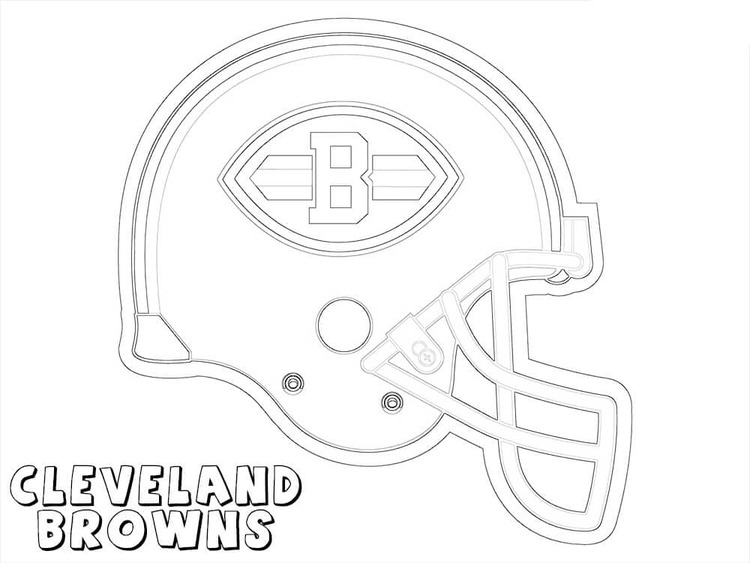 Kolorowanka Narysuj kask Cleveland Browns