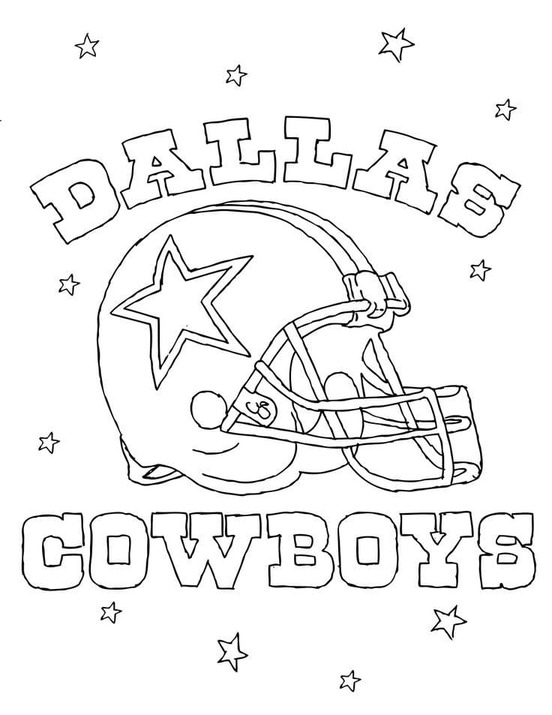 Kolorowanka Narysuj kask Dallas Cowboys