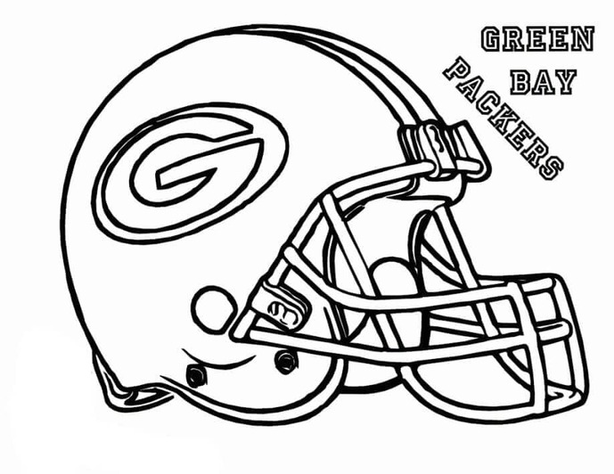 Kolorowanka Narysuj kask Green Bay Packers