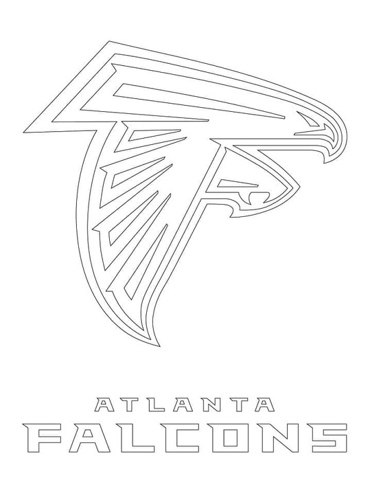 Kolorowanka Narysuj logo Atlanta Falcons