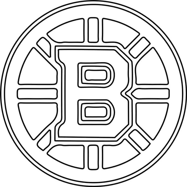 Kolorowanka Narysuj logo Boston Bruins