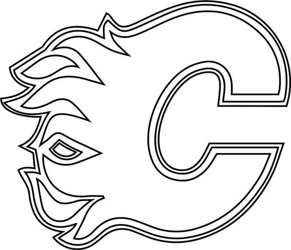 Kolorowanka Narysuj logo Calgary Flames