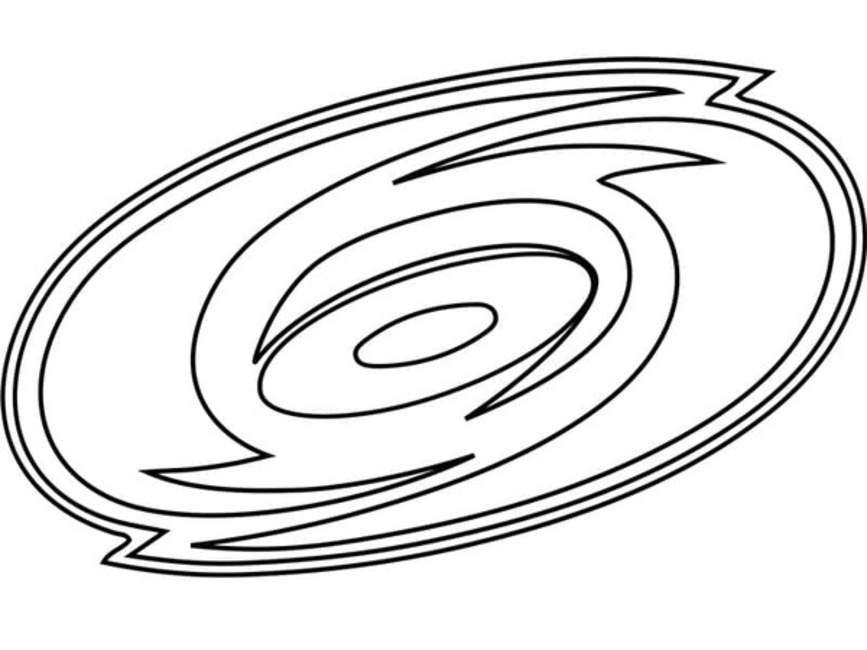 Kolorowanka Narysuj logo Carolina Hurricanes