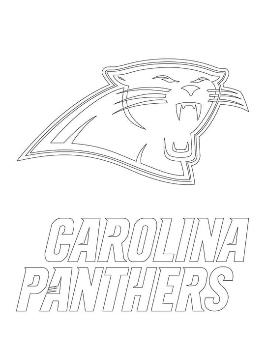 Kolorowanka Narysuj logo Carolina Panthers