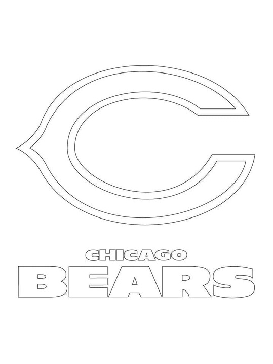 Kolorowanka Narysuj logo Chicago Bears