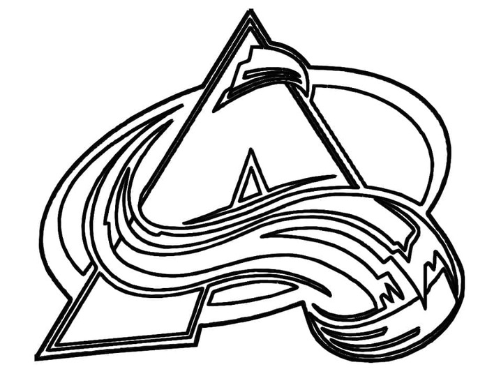 Kolorowanka Narysuj logo Colorado Avalanche