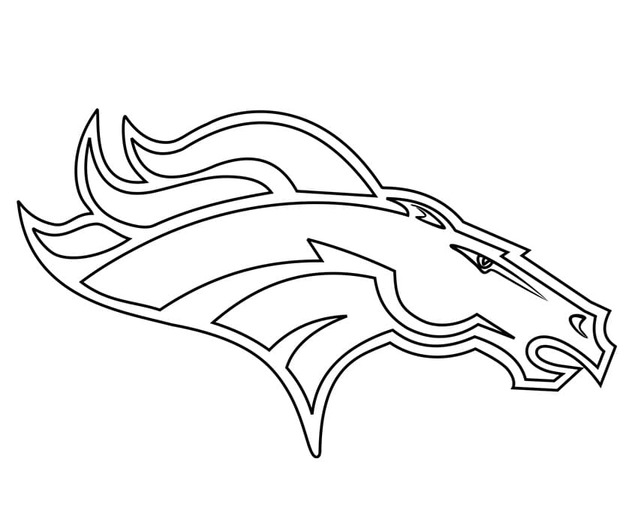 Kolorowanka Narysuj logo Denver Broncos