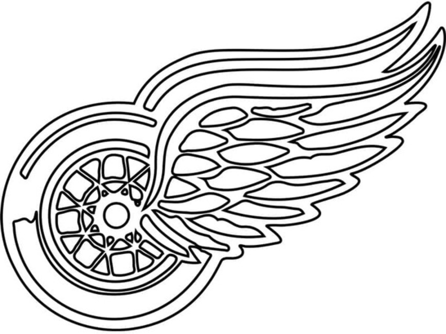 Kolorowanka Narysuj logo Detroit Red Wings