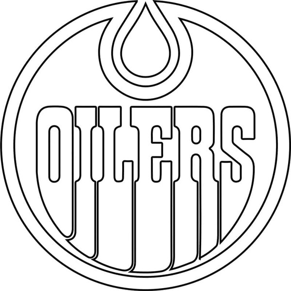 Kolorowanka Narysuj logo Edmonton Oilers