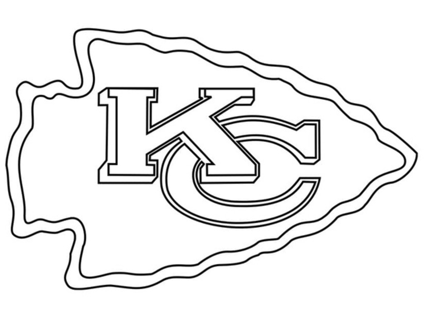 Kolorowanka Narysuj logo Kansas City Chiefs