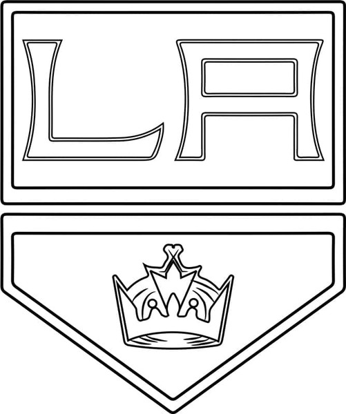 Kolorowanka Narysuj logo Los Angeles Kings