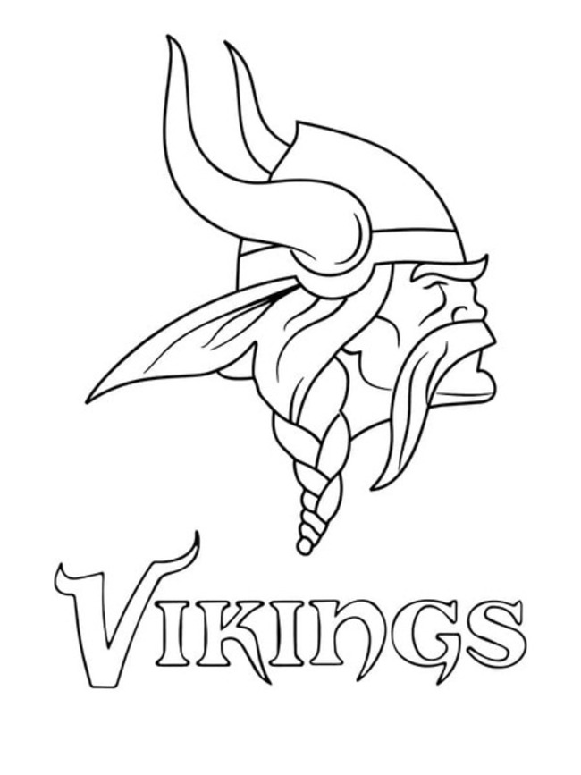 Kolorowanka Narysuj logo Minnesota Vikings