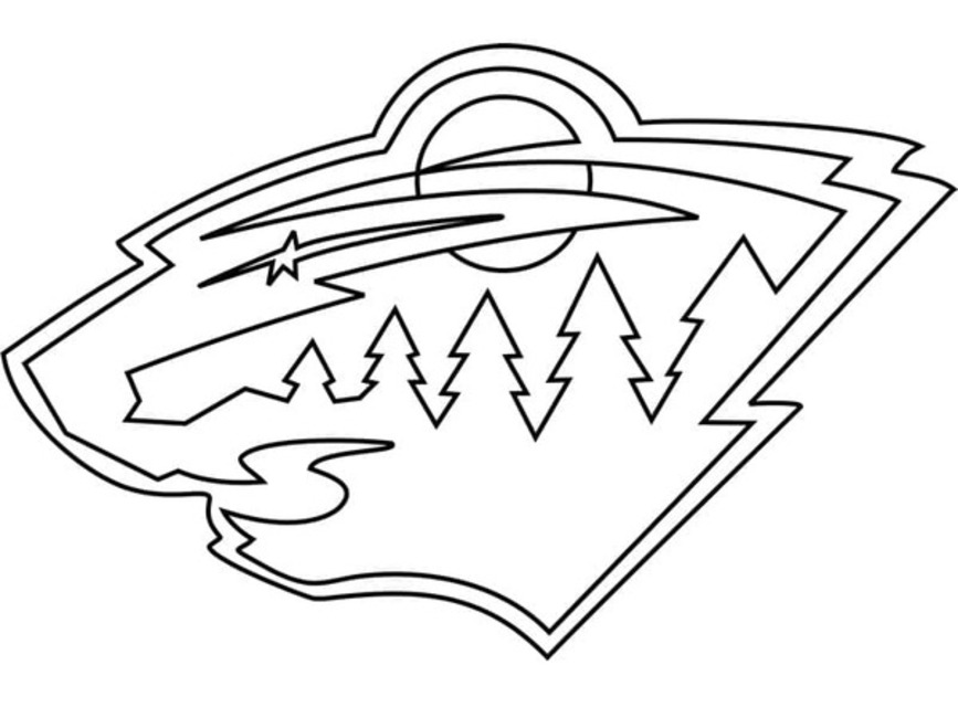 Kolorowanka Narysuj logo Minnesota Wild