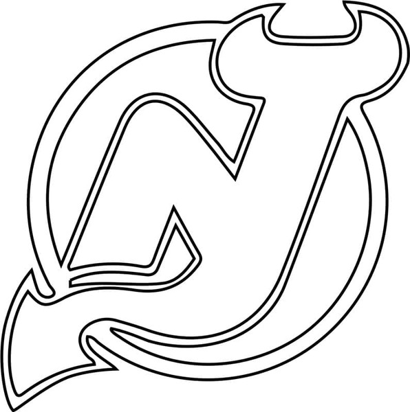 Kolorowanka Narysuj logo New Jersey Devils