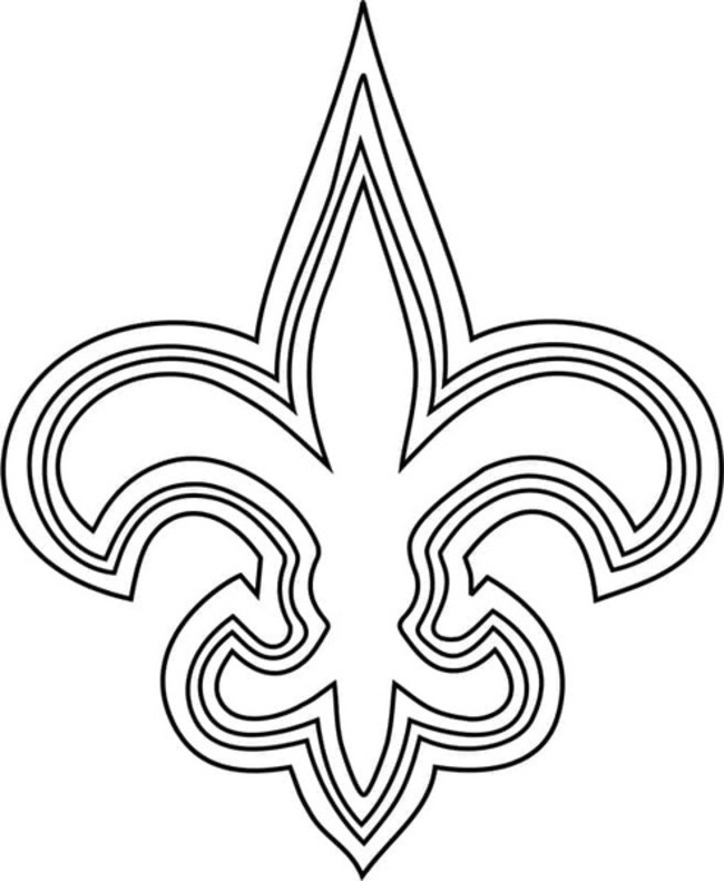 Kolorowanka Narysuj logo New Orleans Saints