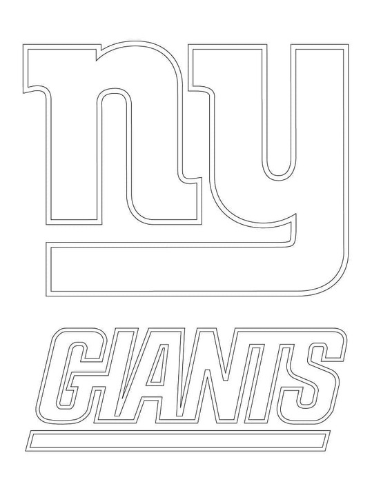 Kolorowanka Narysuj logo New York Giants