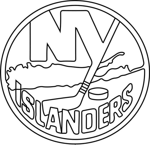 Kolorowanka Narysuj logo New York Islanders