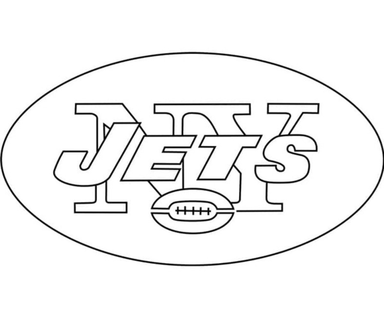 Kolorowanka Narysuj logo New York Jets