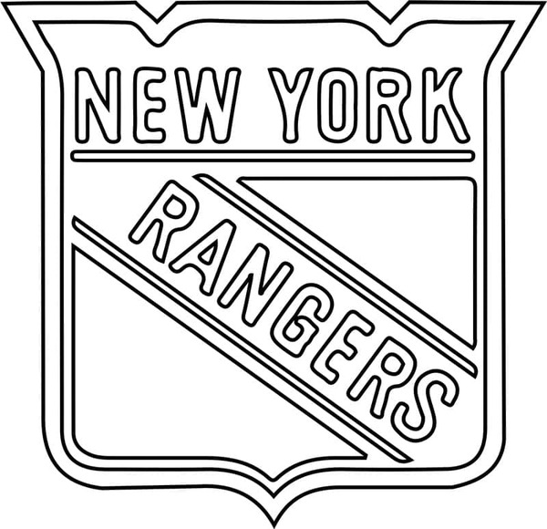 Kolorowanka Narysuj logo New York Rangers