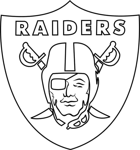 Kolorowanka Narysuj logo Oakland Raiders