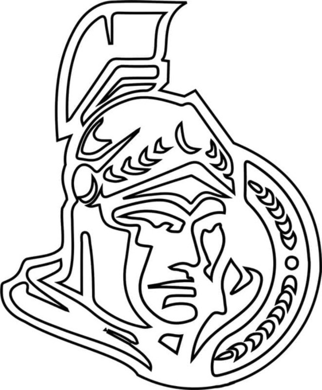 Kolorowanka Narysuj logo Ottawa Senators