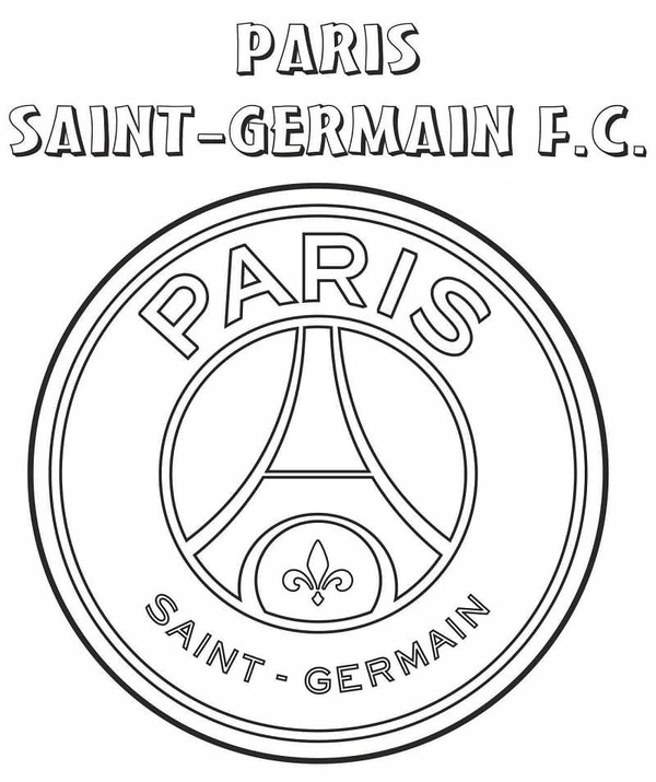 Kolorowanka Narysuj logo Paris Saint Germain