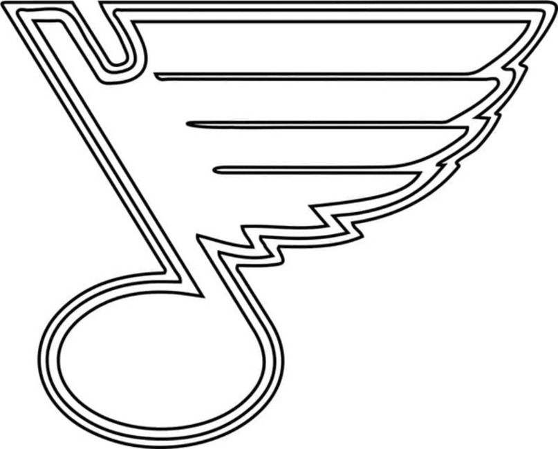 Kolorowanka Narysuj logo St Louis Blues