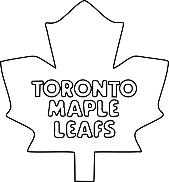 Kolorowanka Narysuj logo Toronto Maple Leafs