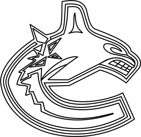 Kolorowanka Narysuj logo Vancouver Canucks