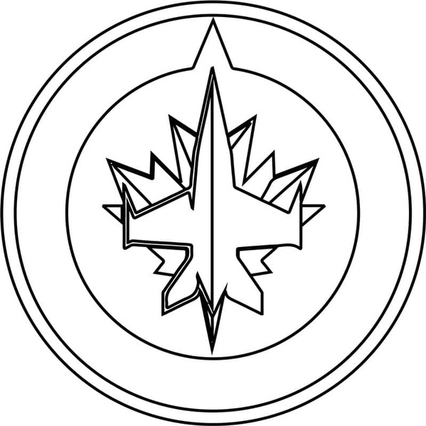 Kolorowanka Narysuj logo Winnipeg Jets