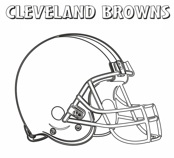 Kolorowanka Narysuj obraz kasku Cleveland Browns