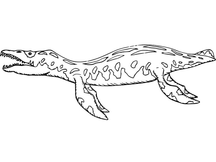 Kolorowanka Narysuj realistyczne mozazaur