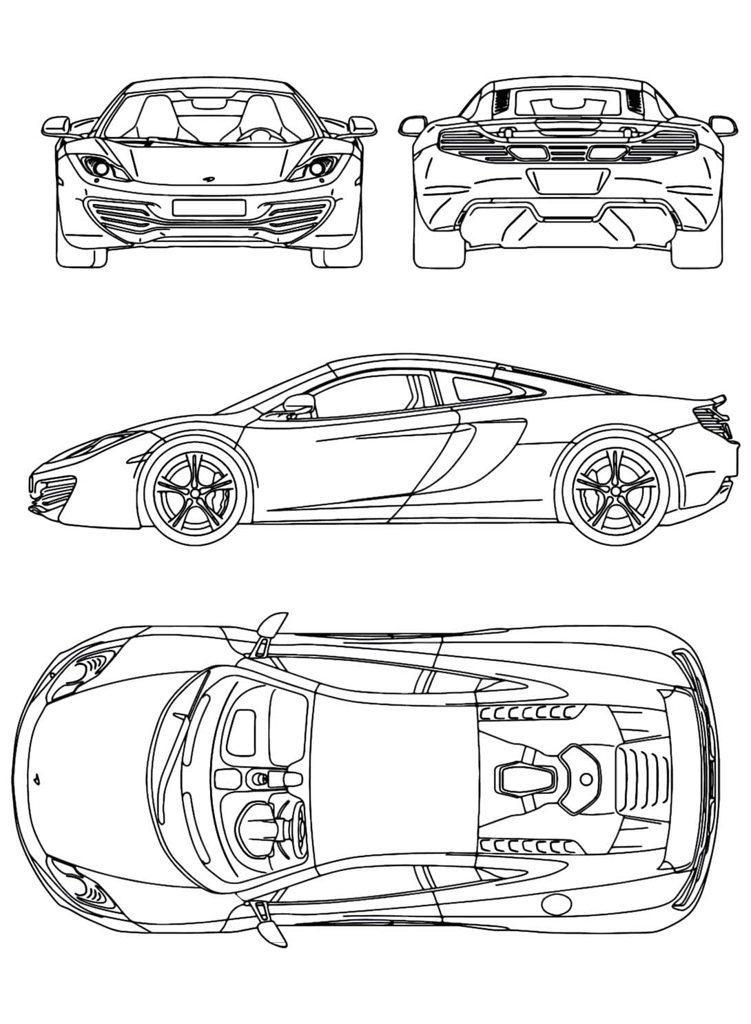 Kolorowanka Narysuj szkic McLaren