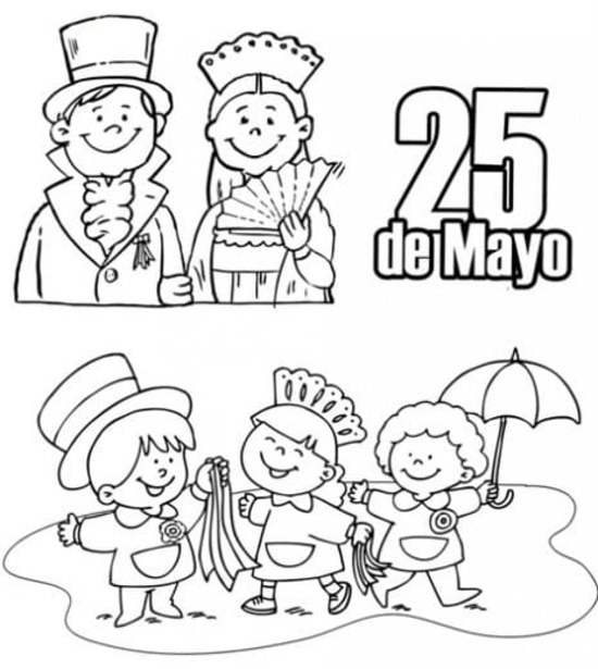 Kolorowanka Narysuj Argentyna dzień rewolucji majowej
