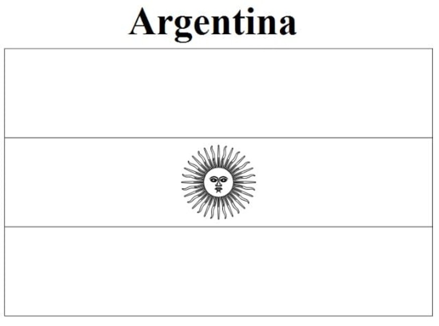 Kolorowanka Narysuj Argentyna flagę