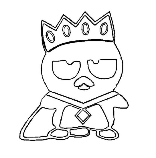 Kolorowanka Narysuj Badtz Maru Kinga