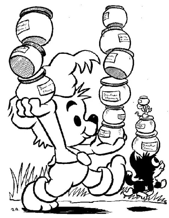 Kolorowanka Narysuj Bamse 3