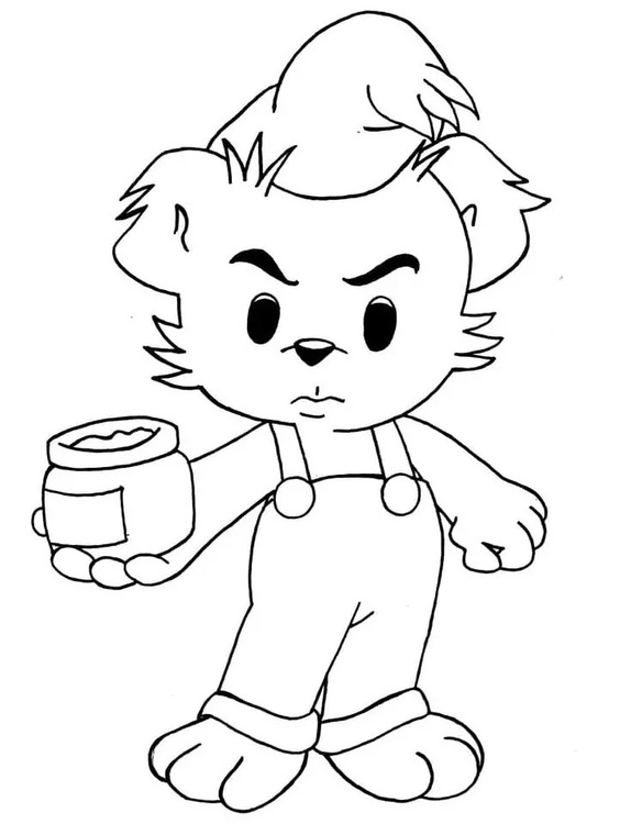 Kolorowanka Narysuj Bamse 5