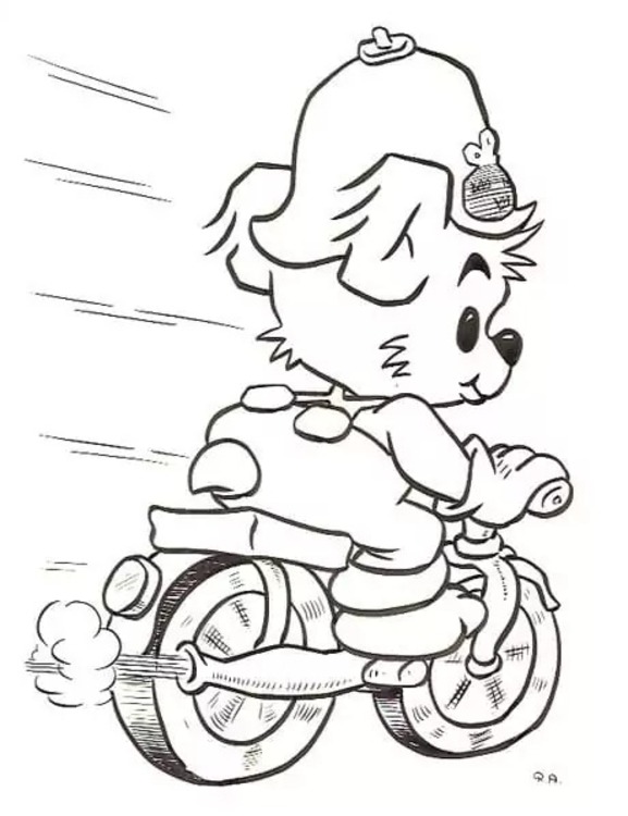 Kolorowanka Narysuj Bamse 7