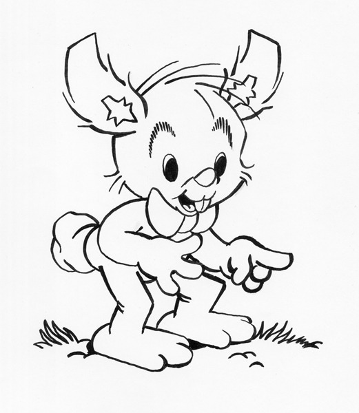 Kolorowanka Narysuj Bamse Śmieszny