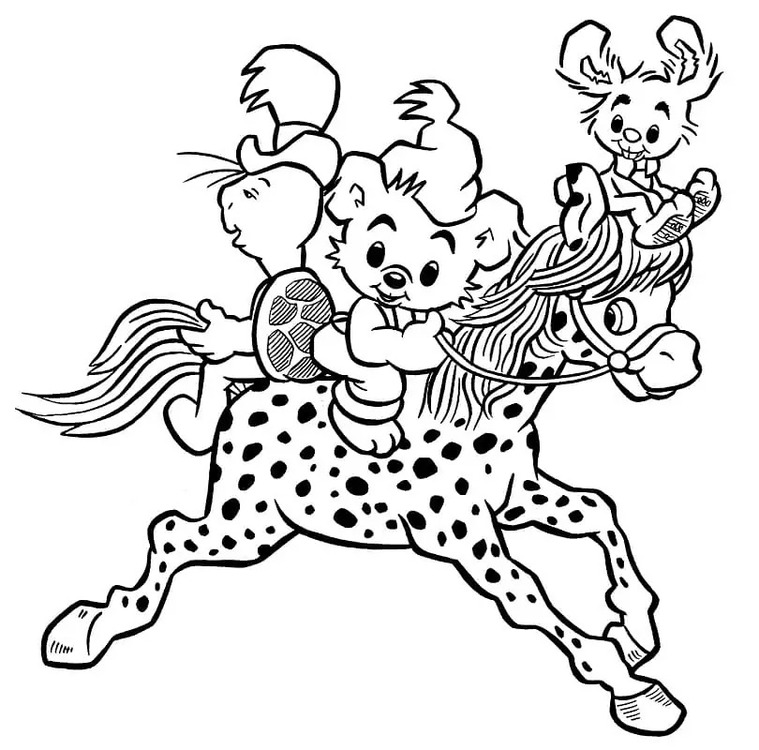 Kolorowanka Narysuj Bamse słodko
