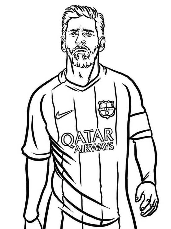 Kolorowanka Narysuj Lionel Messi do druku