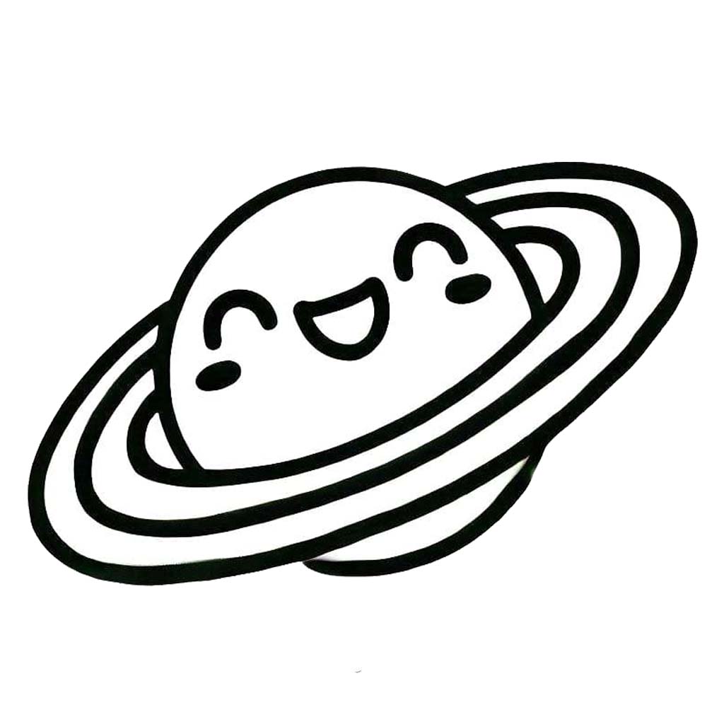 Kolorowanka Narysuj Saturn 1