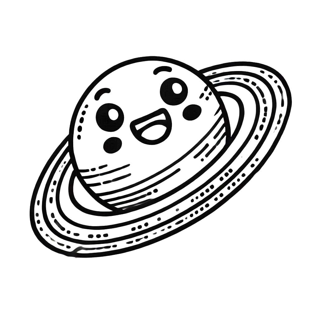 Kolorowanka Narysuj Saturn 2