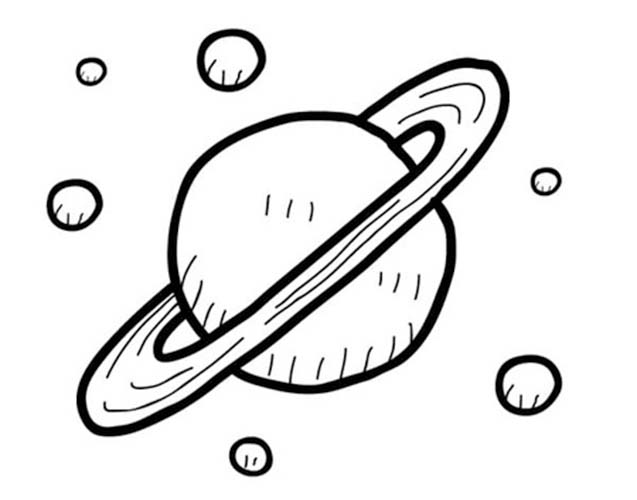 Kolorowanka Narysuj Saturn 3