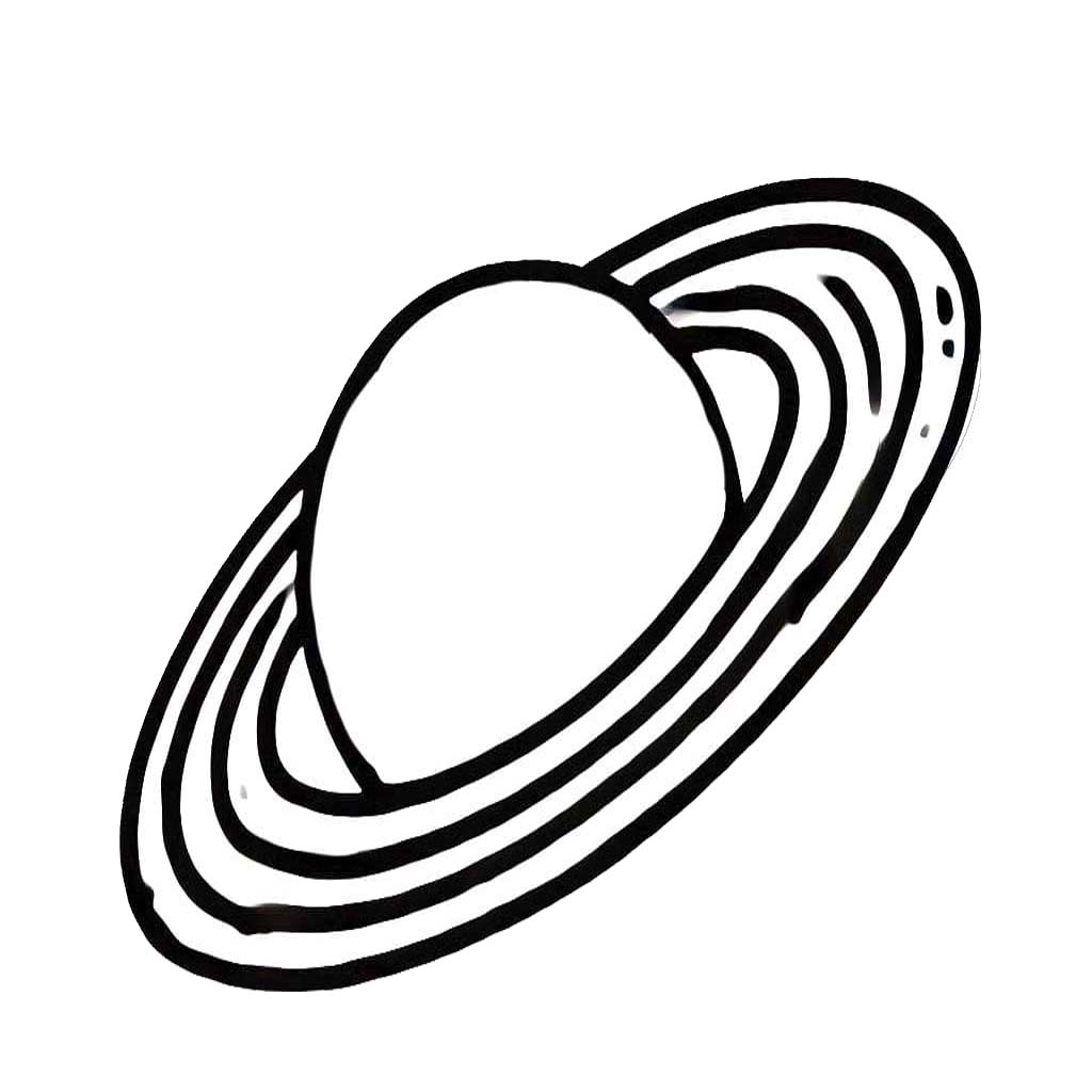 Kolorowanka Narysuj Saturn 4
