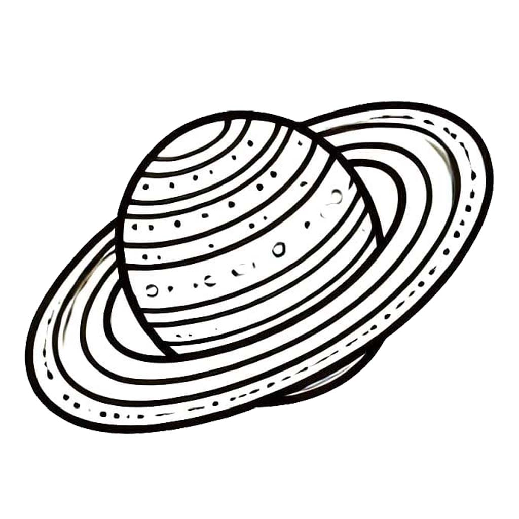 Kolorowanka Narysuj Saturn 8
