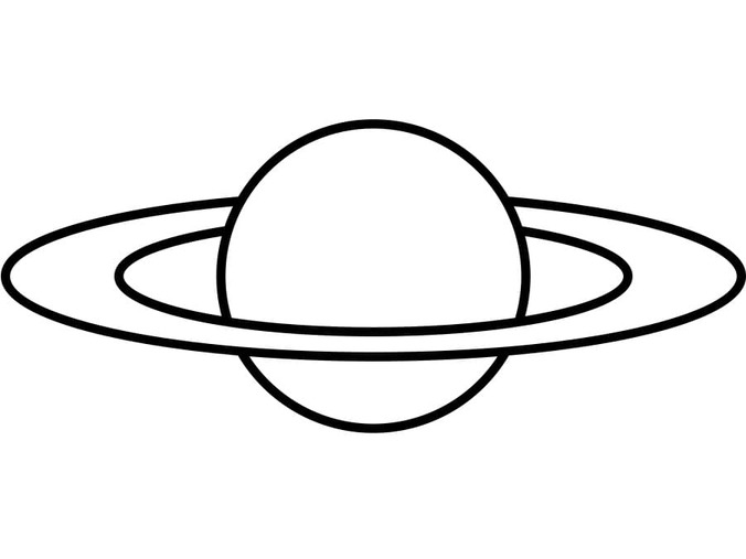 Kolorowanka Narysuj Saturn darmowy
